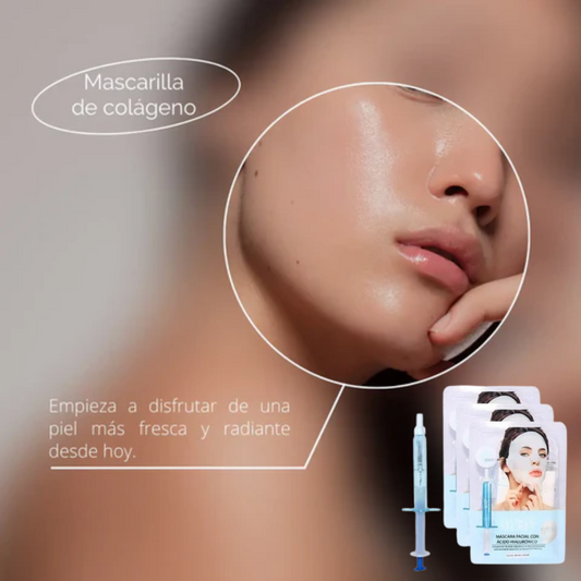 HydraBloom™ - Mascarilla Facial Hidratante Colágeno